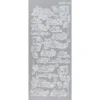 Sticker, Schrift, Viele Grüße, Perlmuttfolie, silber