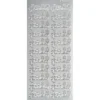 Sticker, Schrift, Zum Geburtstag, Perlmuttfolie, silber