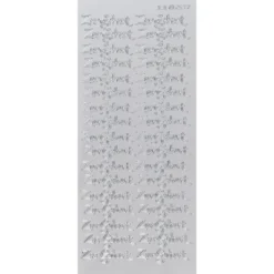 Sticker, Schrift, Zur Geburt, Spiegelfolie, silber