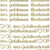 Sticker, Schrift, zur goldenen Hochzeit, gold
