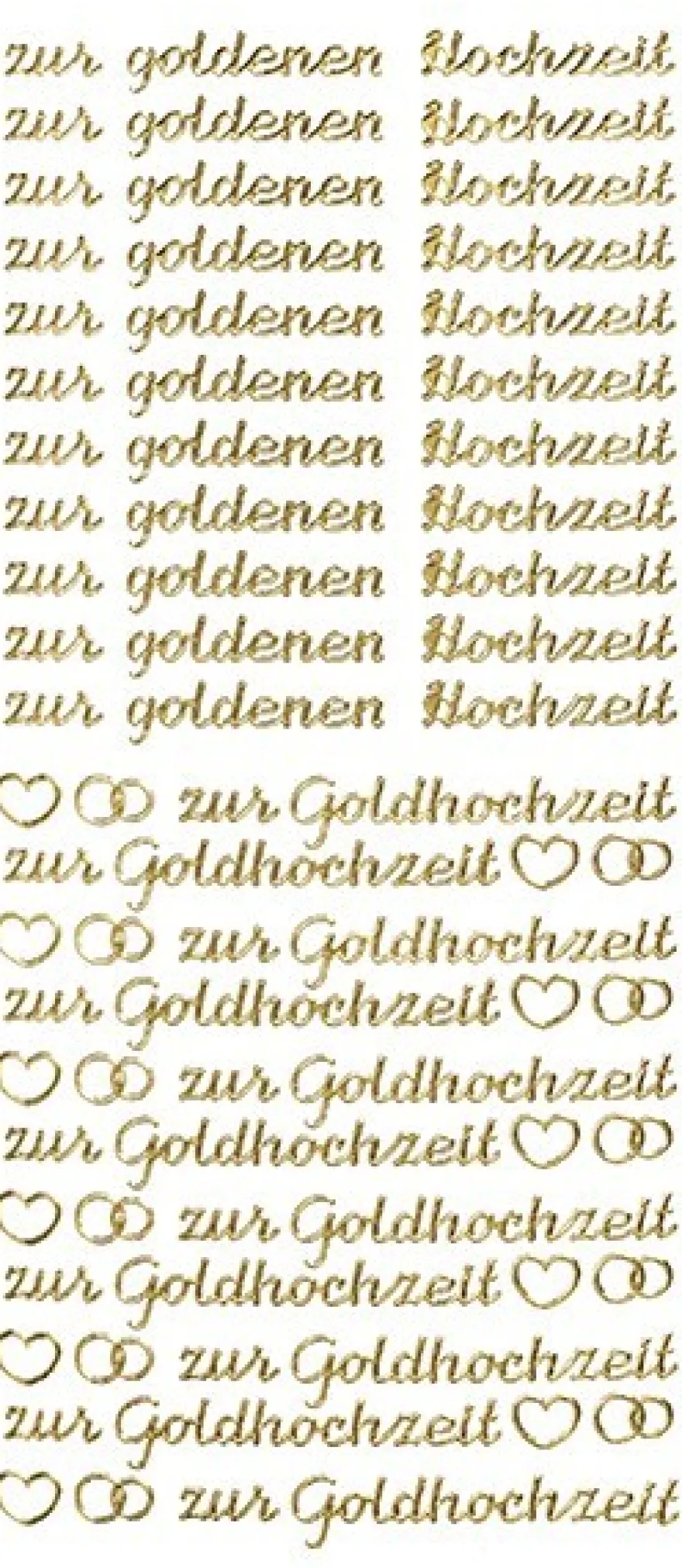 Sticker, Schrift, zur goldenen Hochzeit, gold