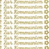 Sticker, Schrift, Zur Kommunion, gold