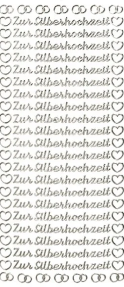 Sticker, Schrift, Zur Silberhochzeit, silber