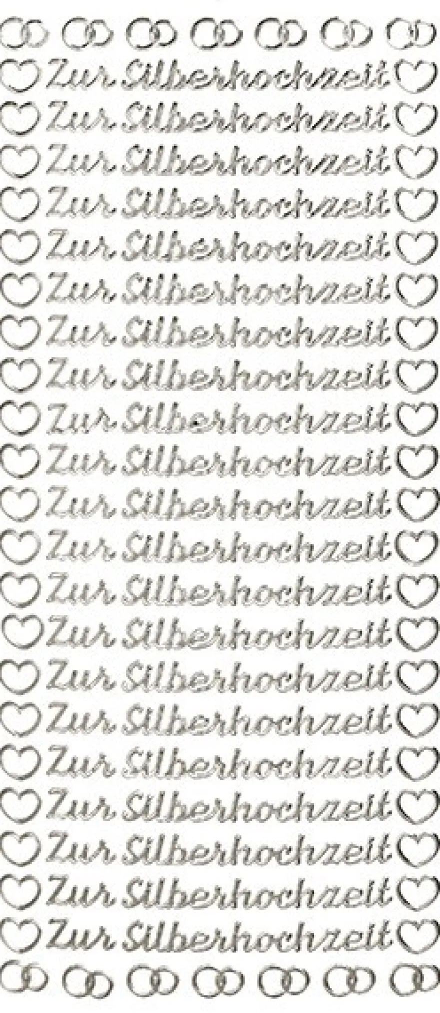Sticker, Schrift, Zur Silberhochzeit, silber