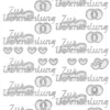Sticker, Schrift, Zur Vermählung, silber
