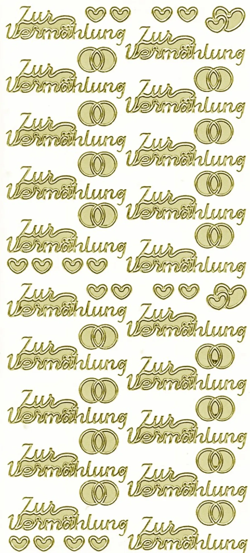 Sticker, Schrift, Zur Vermählung, gold