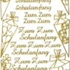 Sticker, Schulanfang, gold