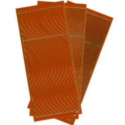 Sticker, Schwung-Linien, 3 Bogen, caramel
