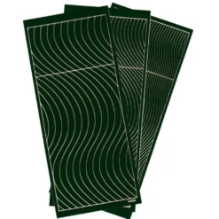 Sticker, Schwung-Linien, 3 Bogen, dunkelgrün