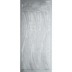 Sticker, Schwung-Linien Sterne, Perlmuttfolie, silber