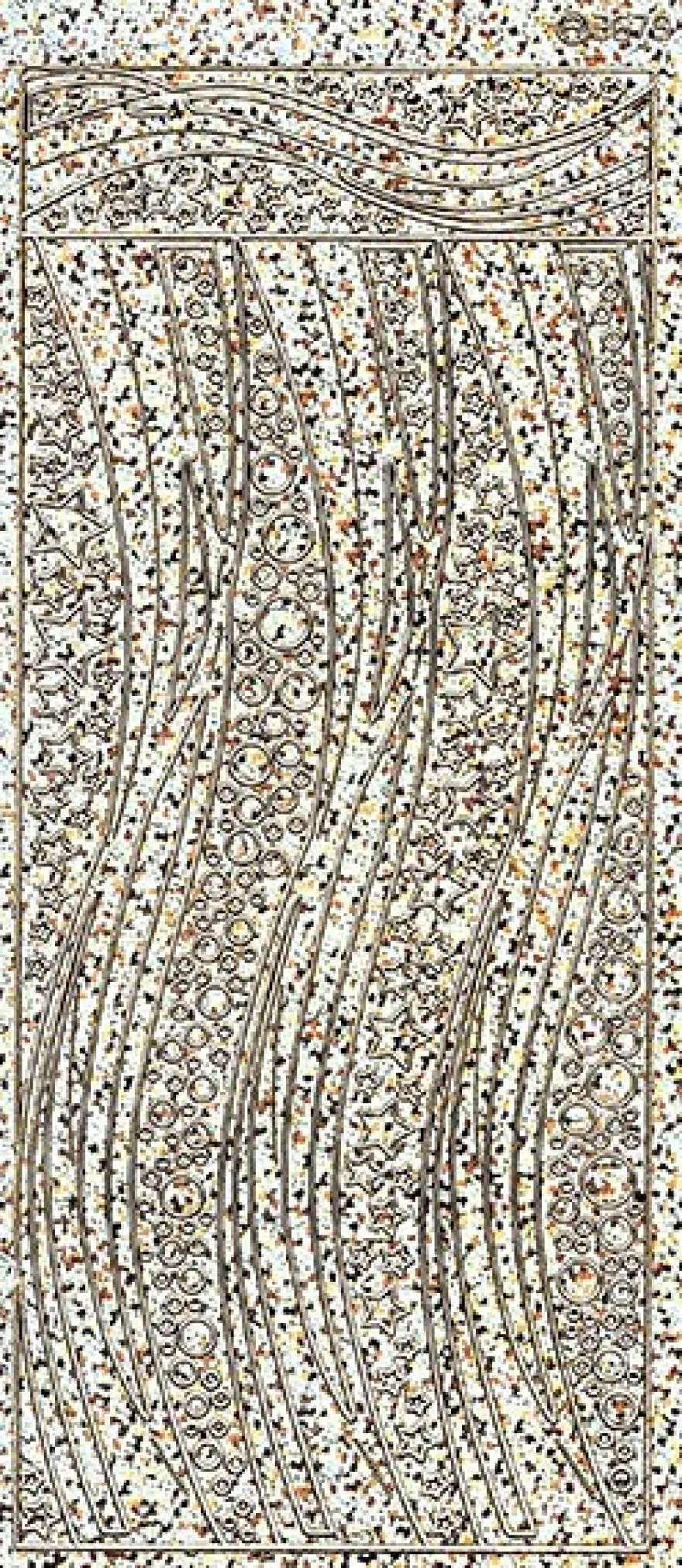 Sticker, Schwung-Linien Sterne, Hologrammfolie, silber