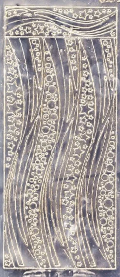 Sticker, Schwung-Linien Sterne, Spiegelfolie, silber