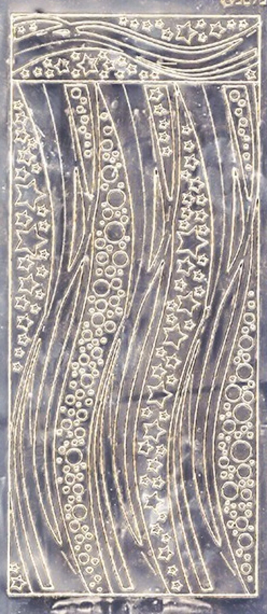 Sticker, Schwung-Linien Sterne, Spiegelfolie, silber