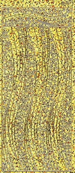 Sticker, Schwung-Linien Sterne, Hologrammfolie, gold