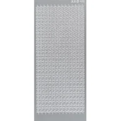 Sticker, Sternenbordüre, Perlmuttfolie, silber