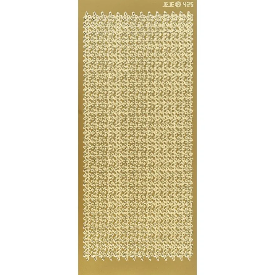 Sticker, Sternenbordüre, Perlmuttfolie, gold