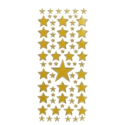 Sticker, Sterne 2, verschiedene Größen, gold