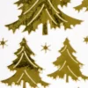 Sticker, Tannenbäume & Sterne, Spiegelfolie, gold