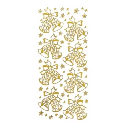 Sticker, Weihnachtsglocken, gold