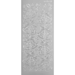 Sticker, Weihnachtsglocken, silber