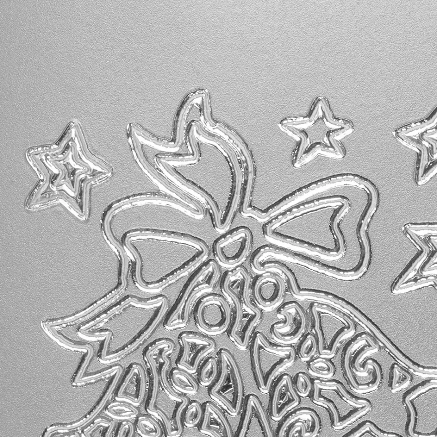 Sticker, Weihnachtsglocken, silber