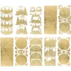 Sticker, Winterdörfer, Tiere und mehr, gold, 10 Stück
