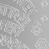 Sticker, Wünsche/Weihnachten, Perlmuttfolie, silber