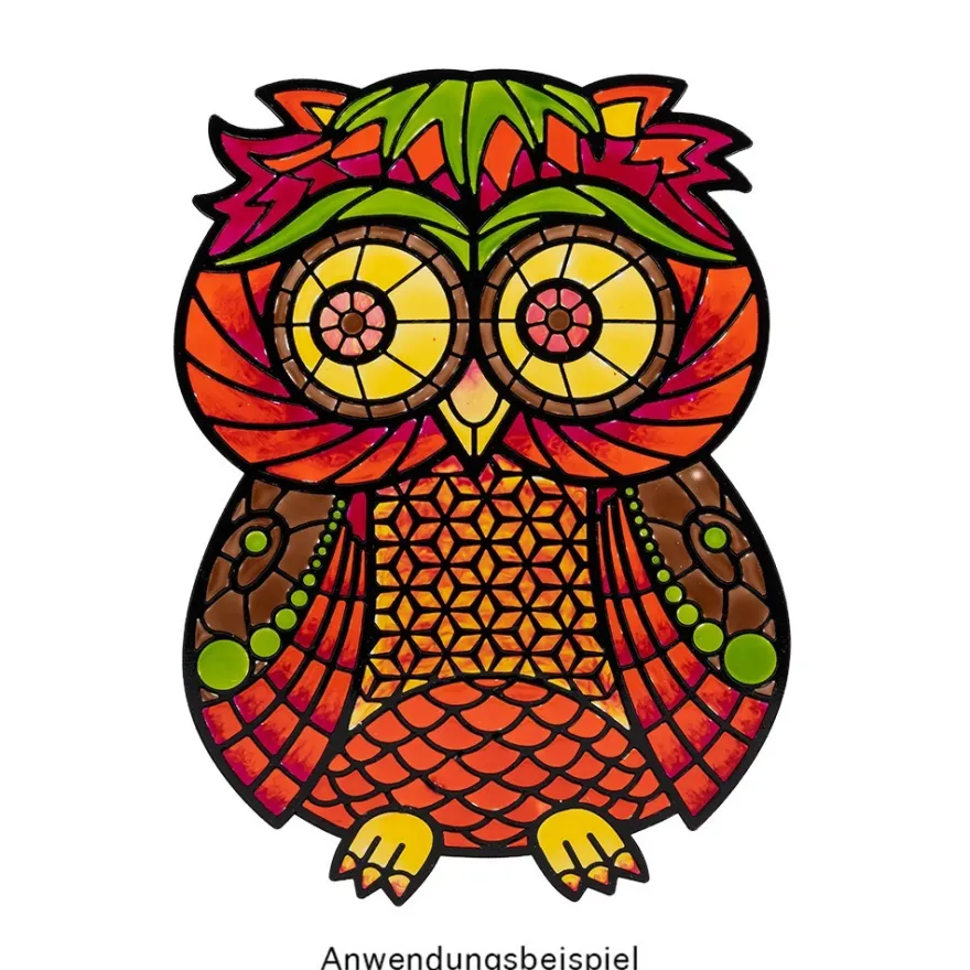 Sticker XL, Eulen, verschiedene Farben, 10 Bogen