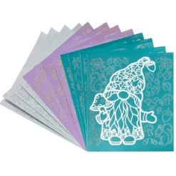 Sticker XL, Wichtel, verschiedene Farben, 12 Bogen