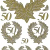 Sticker, Zahlen fürs Jubiläum 50, gold