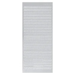 Sticker, Zahlen, Perlmuttfolie, silber