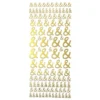 Sticker, &-Zeichen, Perlmuttfolie, gold