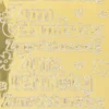 Sticker, Zum Geburtstag, Spiegelfolie, gold