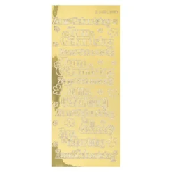 Sticker, Zum Geburtstag, Spiegelfolie, gold