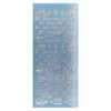 Sticker, Zur Geburt, Spiegelfolie, hellblau
