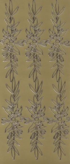 Sticker, Zweig-Bordüre, gold