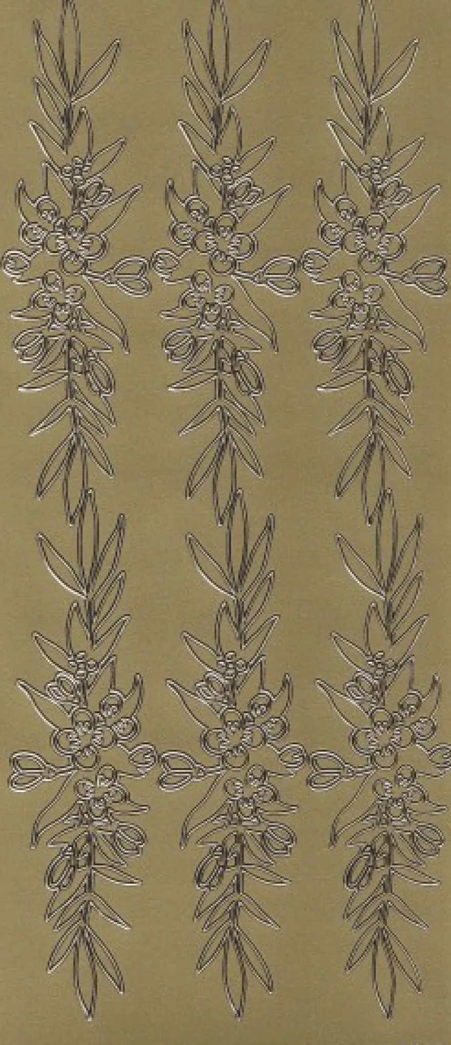 Sticker, Zweig-Bordüre, gold