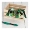 Stickgarn-Set, 10 Döckchen, Grüntöne