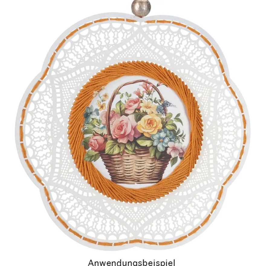 Stickgarn-Set, 10 Döckchen, Orangetöne