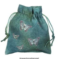 Stoffbeutel mit Zugband, 15cm x 17cm, natur, 12 Stück