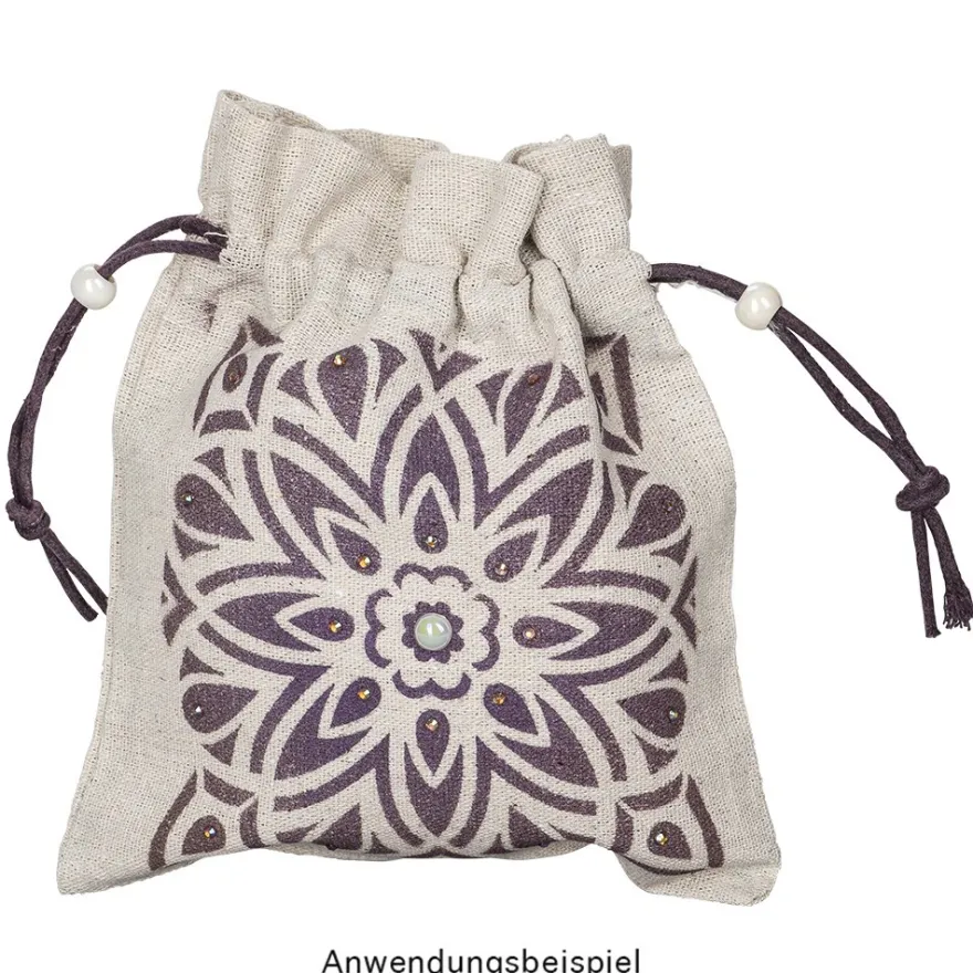 Stoffbeutel mit Zugband, 15cm x 17cm, natur, 12 Stück