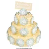 Stoffblüten-Band, Margeriten, hellblau, 2,5cm breit, 2m lang