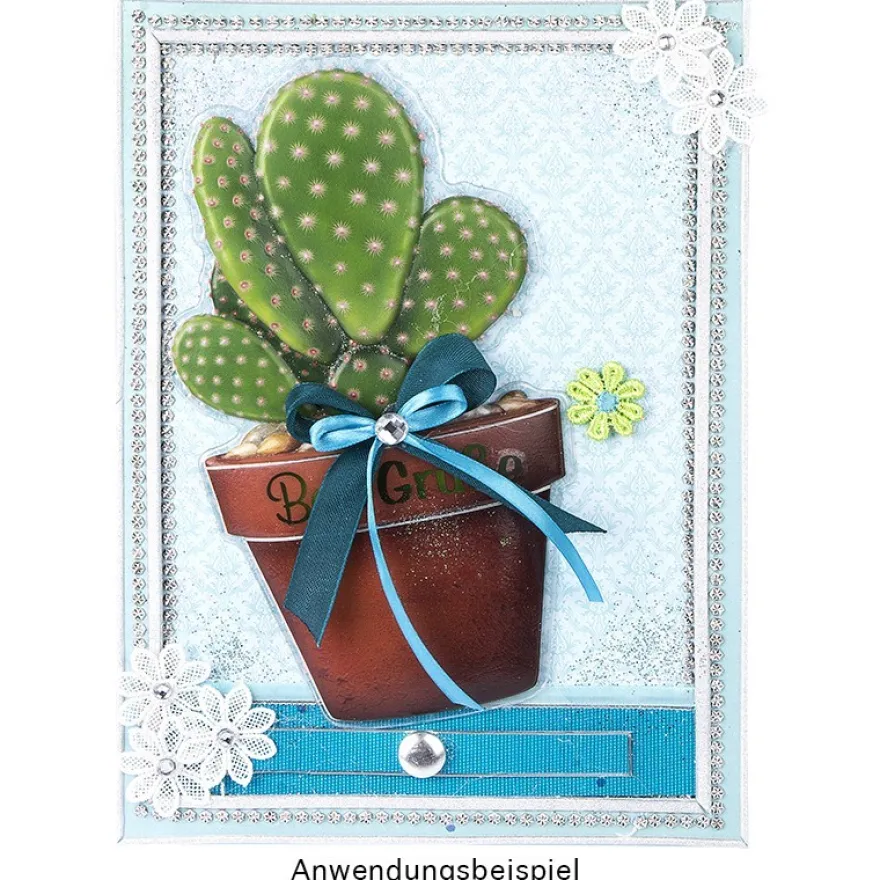Stoffblüten-Band "Vintage", 3,5cm breit, 1m lang