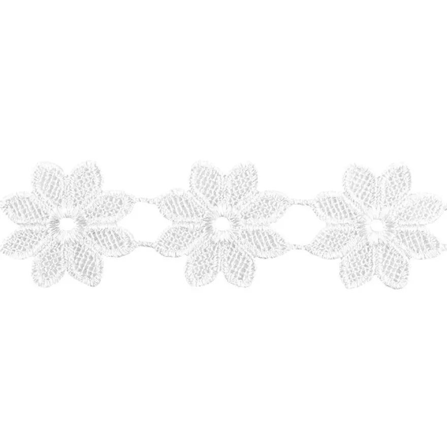 Stoffblüten-Band "Vintage", 3,5cm breit, 1m lang