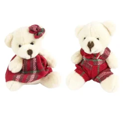 Stoff-Bären, Paul & Pauline, 5,5cm x 7,5cm, 2 Stück