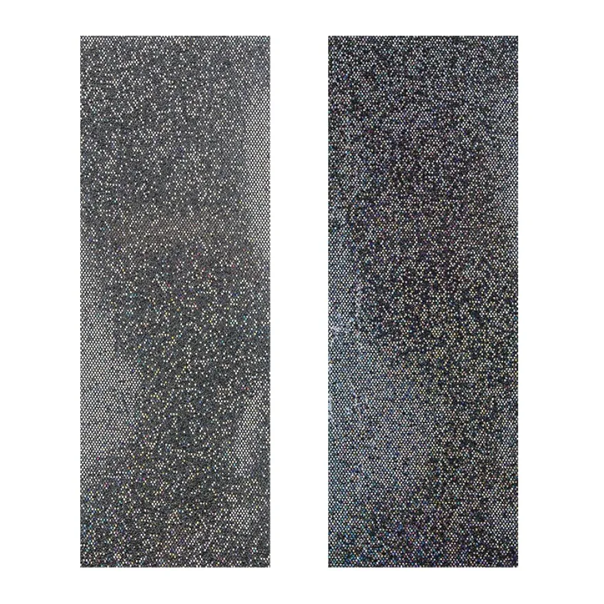 Stoffe Royal "Pailletten", selbstklebend, 10 x 29 cm, 2 Stück, silber & anthrazit