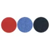 Stoffkreise für Knöpfe mit 16 mm Ø, rot/blau/schwarz, 50er Set