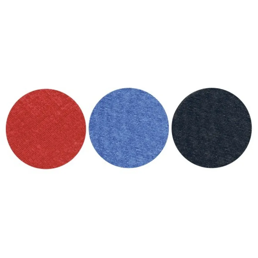 Stoffkreise für Knöpfe mit 16 mm Ø, rot/blau/schwarz, 50er Set