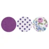 Stoffkreise für Knöpfe mit 22 mm Ø, violett/gemustert, 50er Set