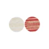 Stoffkreise für Knöpfe mit 16 mm Ø, weiß/rot, 50er Set